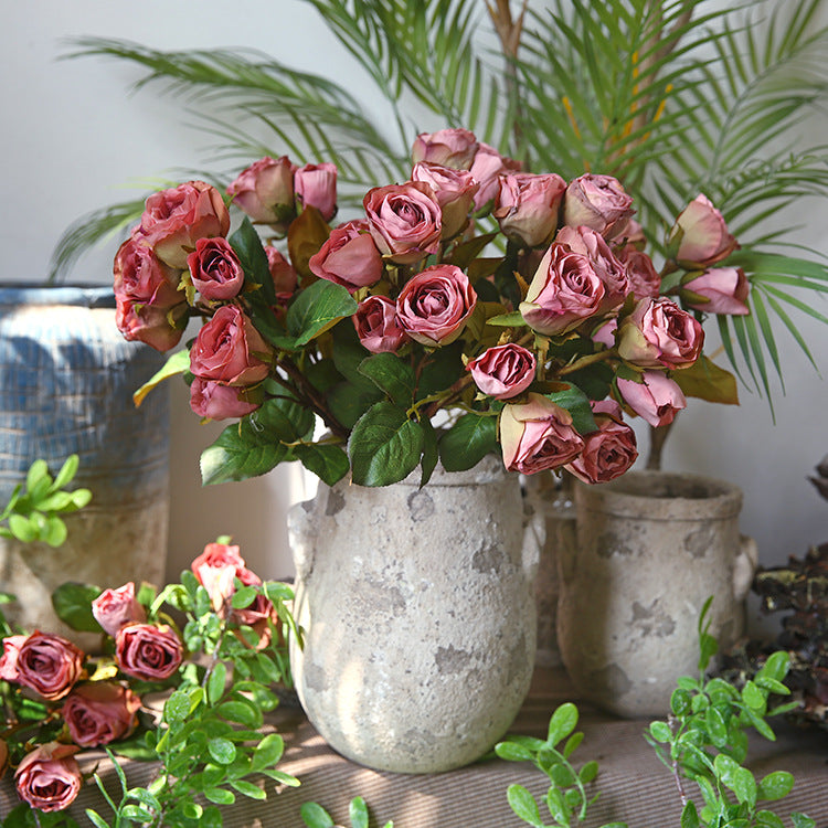 43 cm künstliche Rosen mit vertrockneten Rändern Stiele
