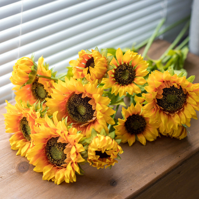 60cm künstliche Sonnenblume - Realistische Kunstblume für Blumenarrangements, Home Decor, Hochzeitsbuketen, DIY-Handwerksprojekte