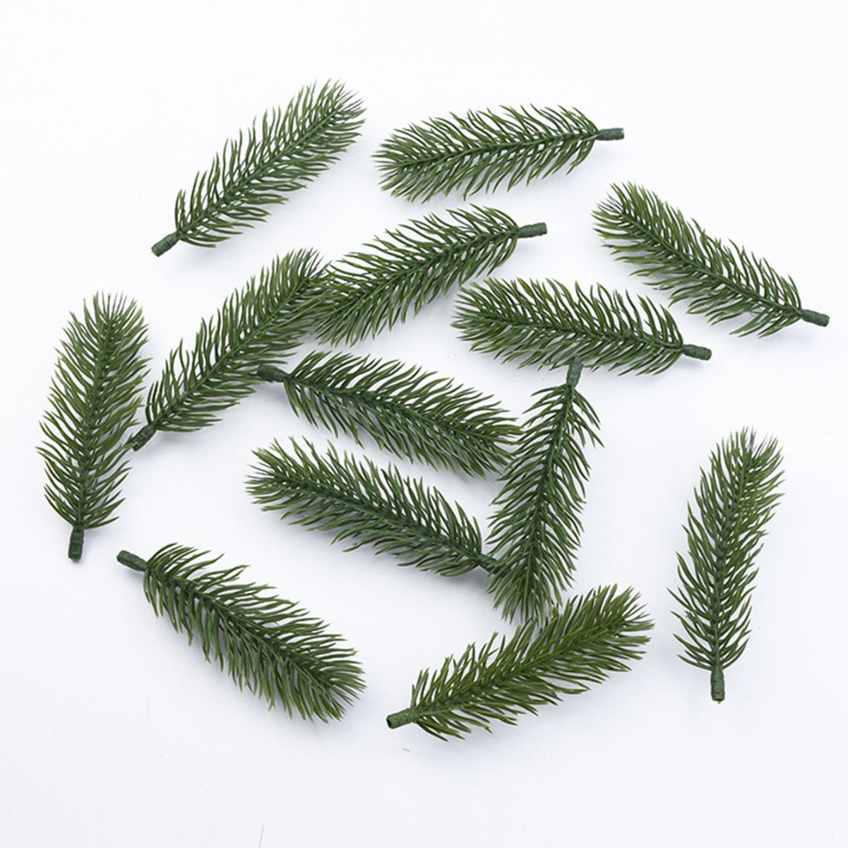 10 cm lang 60 Stück künstliche Tannenzweige Adventskranz-Deko