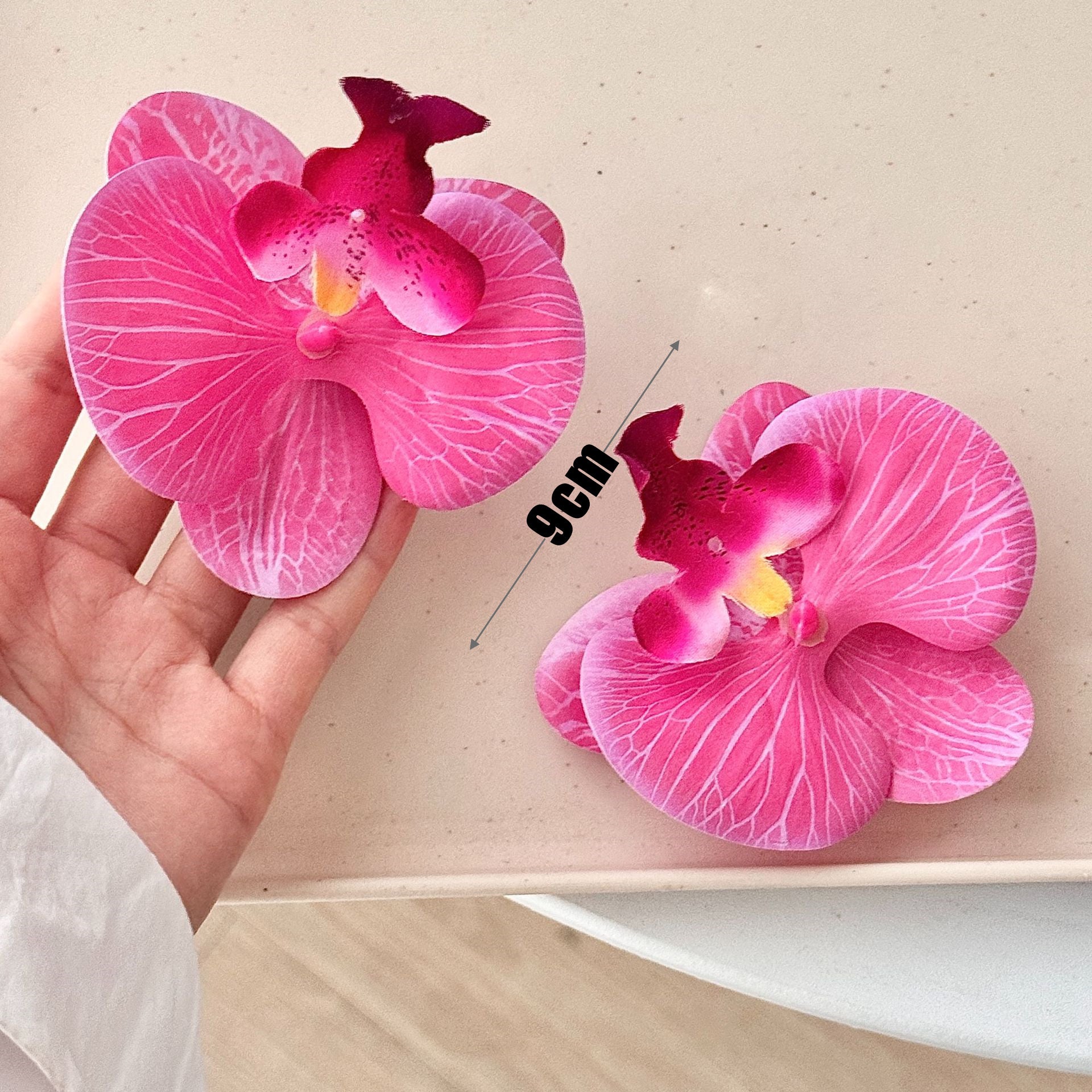 24 Stücke Orchideen-Dekorationen | Real Touch PU Künstliche Blumen | Orchideenköpfe & Künstliche Phalaenopsis-Blumenköpfe für DIY-Kunsthandwerk, Heim- und Hochzeitsdekoration