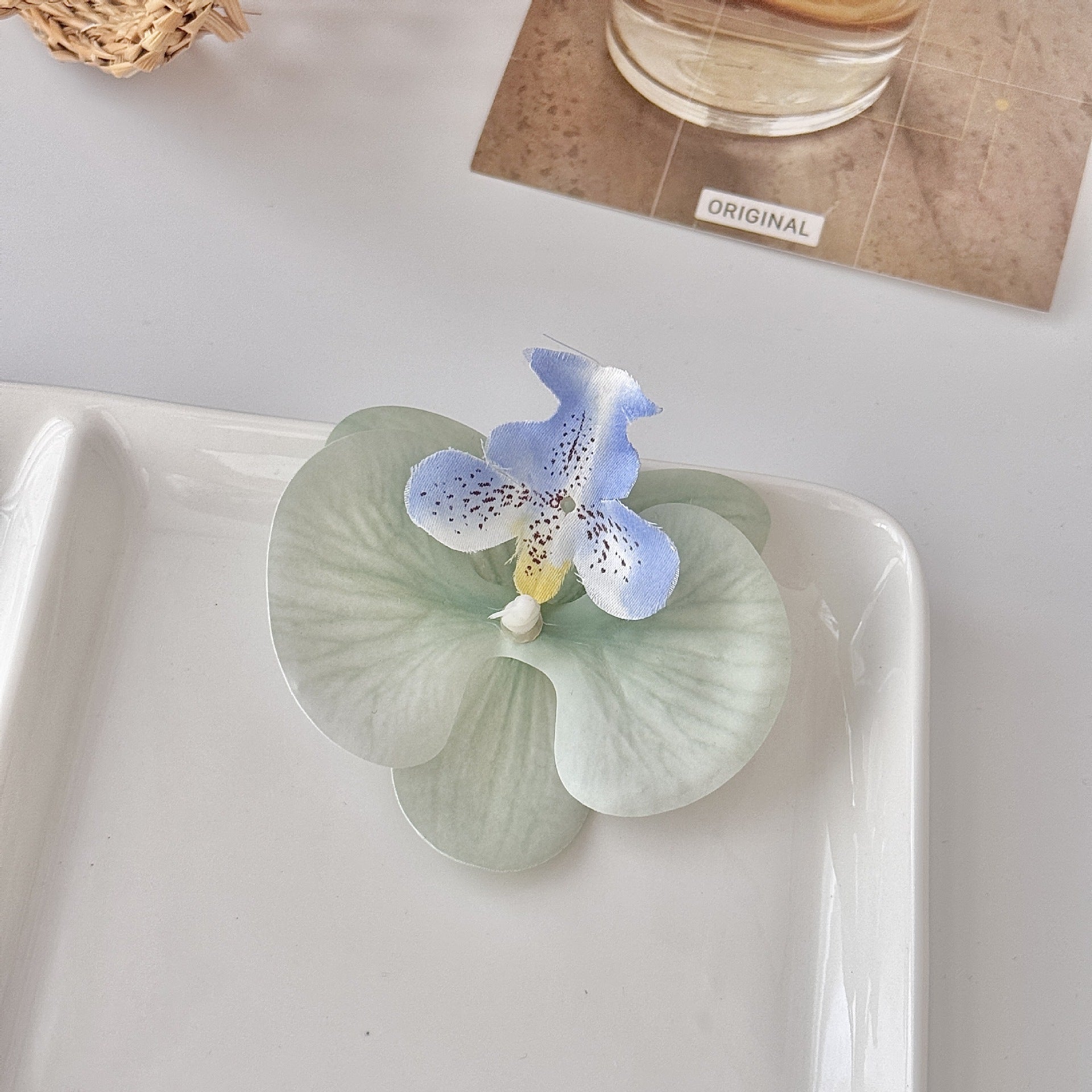 24 Stücke Orchideen-Dekorationen | Real Touch PU Künstliche Blumen | Orchideenköpfe & Künstliche Phalaenopsis-Blumenköpfe für DIY-Kunsthandwerk, Heim- und Hochzeitsdekoration