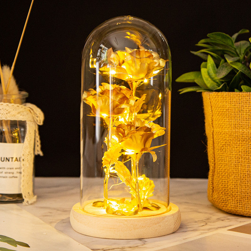 Ewige Rose für Frauen, Ewige Rose im Glas Überraschung für Mama, Die Schöne und das Biest Roses, Hochzeitstag Überraschung für Frauen, Rote Galaxie Rosen für Sie, Freundin