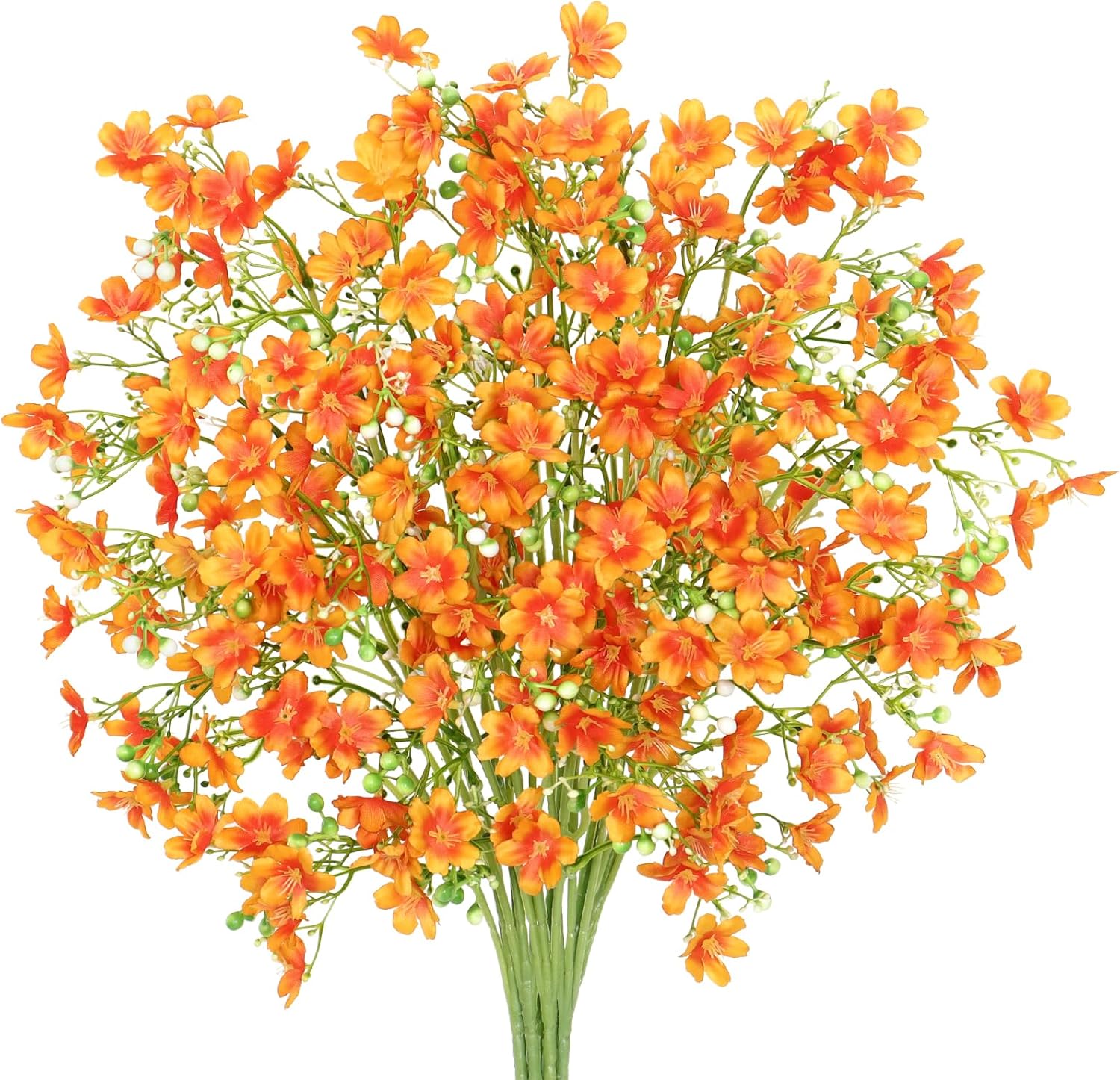 67CM 8 Bündel Lebensecht Langlebig Pflegeleicht Daphne Künstliche Blumen Seidenblumen Kunstblumen für Balkon, Garten und Outdoor-Deko