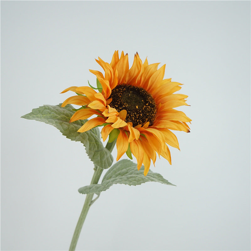 60cm künstliche Sonnenblume mit realistischem feuchtem Griffgefühl