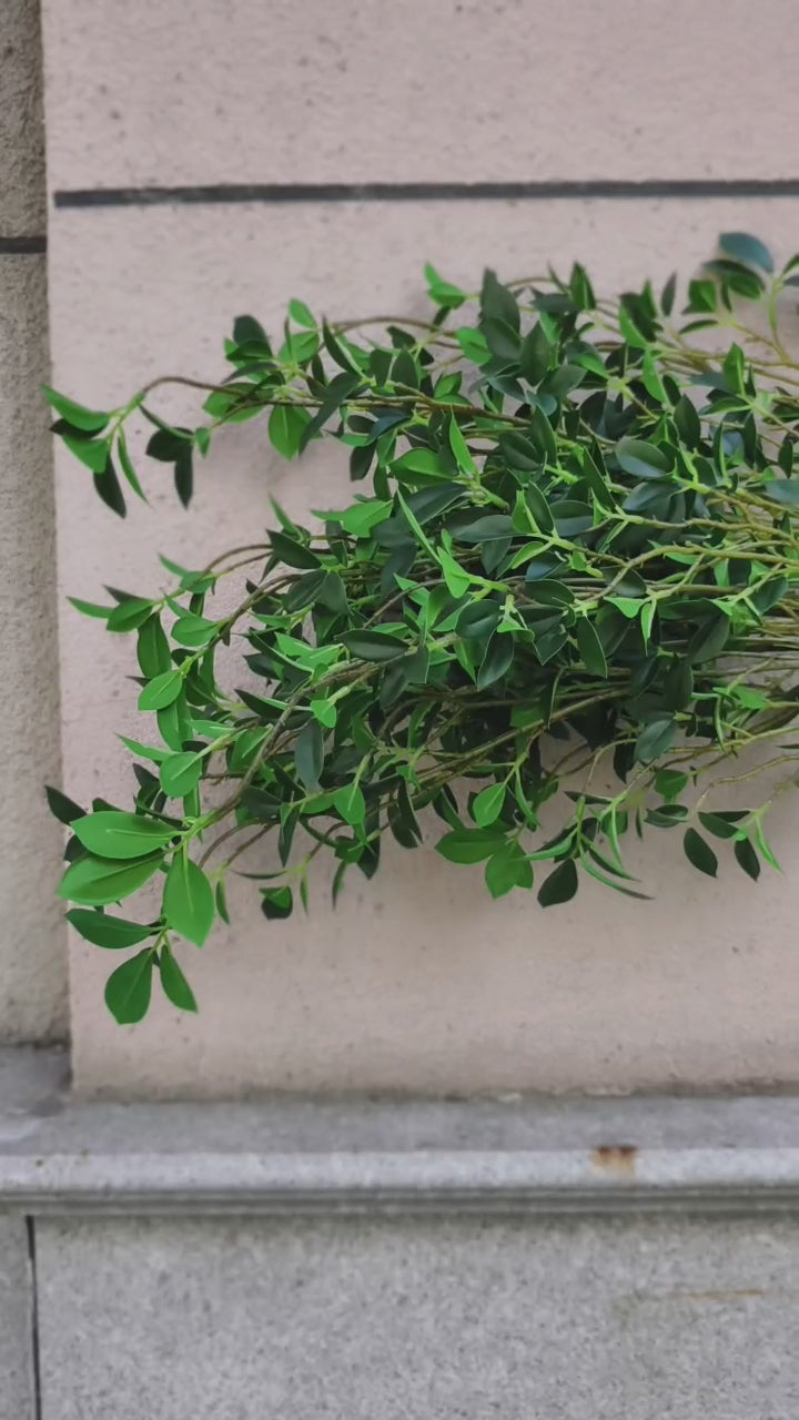 2er Set Künstliche Ficus Zweige, 115 cm, Realistische Grüne Deko-Zweige aus Seide für Bodenvase, Hochzeit, Event & ganzjährige Dekoration