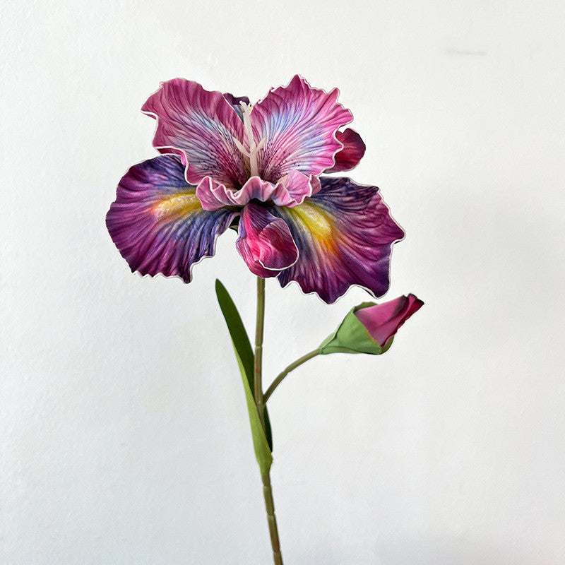 45 cm Künstliche Schwertlilien künstliche Iris – Ölmalerei-Schwertlilien und deutsche vintage Schwertlilien
