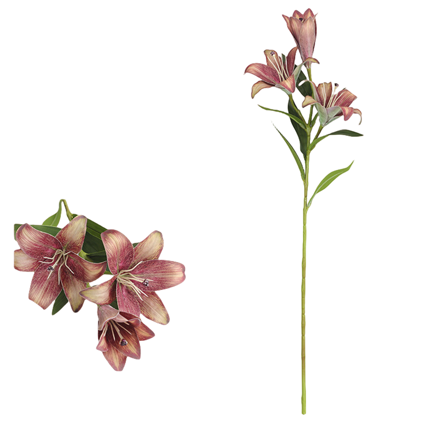 70 cm Vintage-Farbübergangs-Lilien mit angenehmer Textur für Hausdekoration