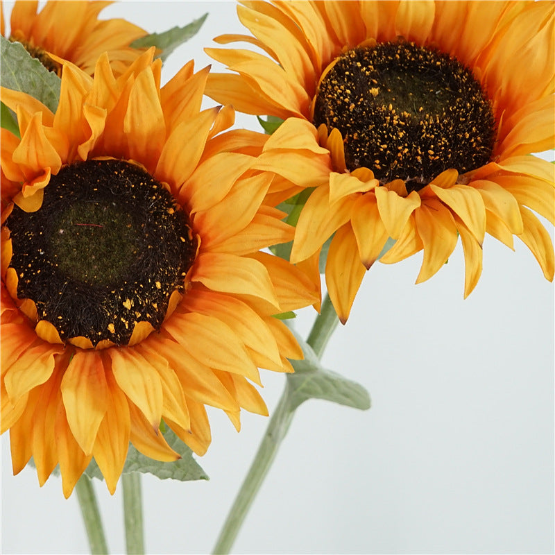 60cm künstliche Sonnenblume mit realistischem feuchtem Griffgefühl