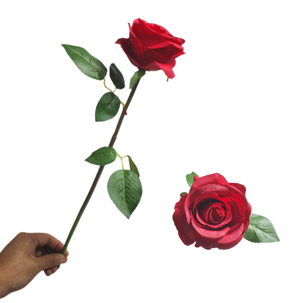 40 cm Künstliche Seidenrose | Silk Rose | Hochzeits- & Heimdekoration | 16 Farben