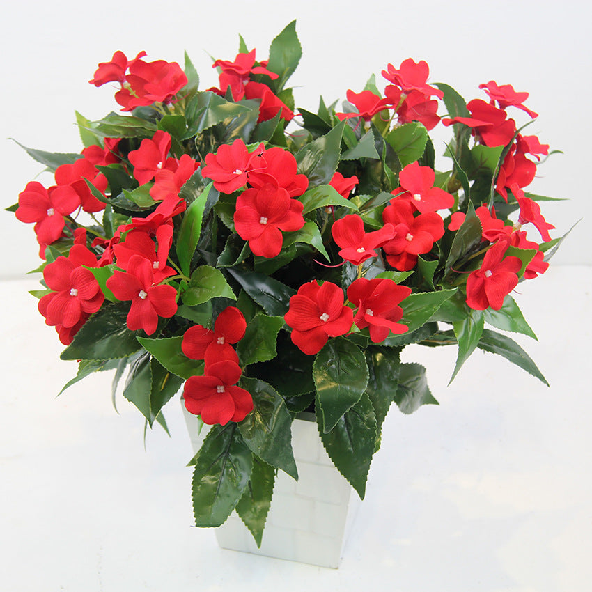 Fleißiges Lieschen Kunstblumen UV-beständig | 10er Set | ca. 40 cm | Wetterfeste Deko für Balkon & Garten