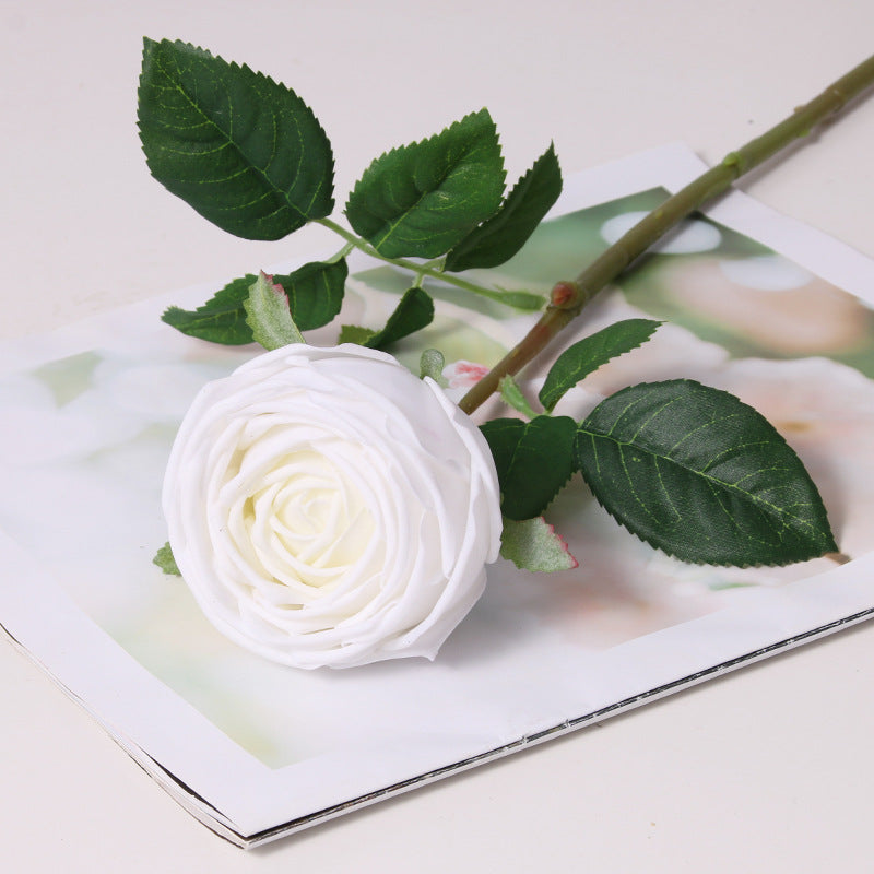 43 cm Echt-berührbare künstliche Rosen aus Latex – voll aufgeblüht für Zuhause-Dekoration