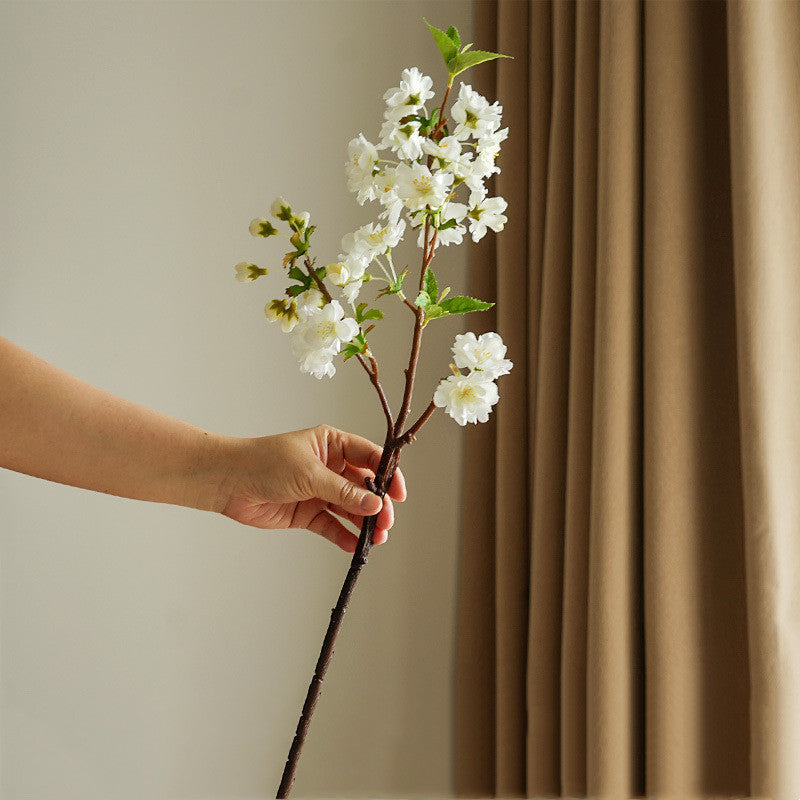 49cm Künstliche Kirschblüten Zweige Täuschend Echte Seidenblumen für Frühlingsdekoration, Wohnzimmer & Hochzeit