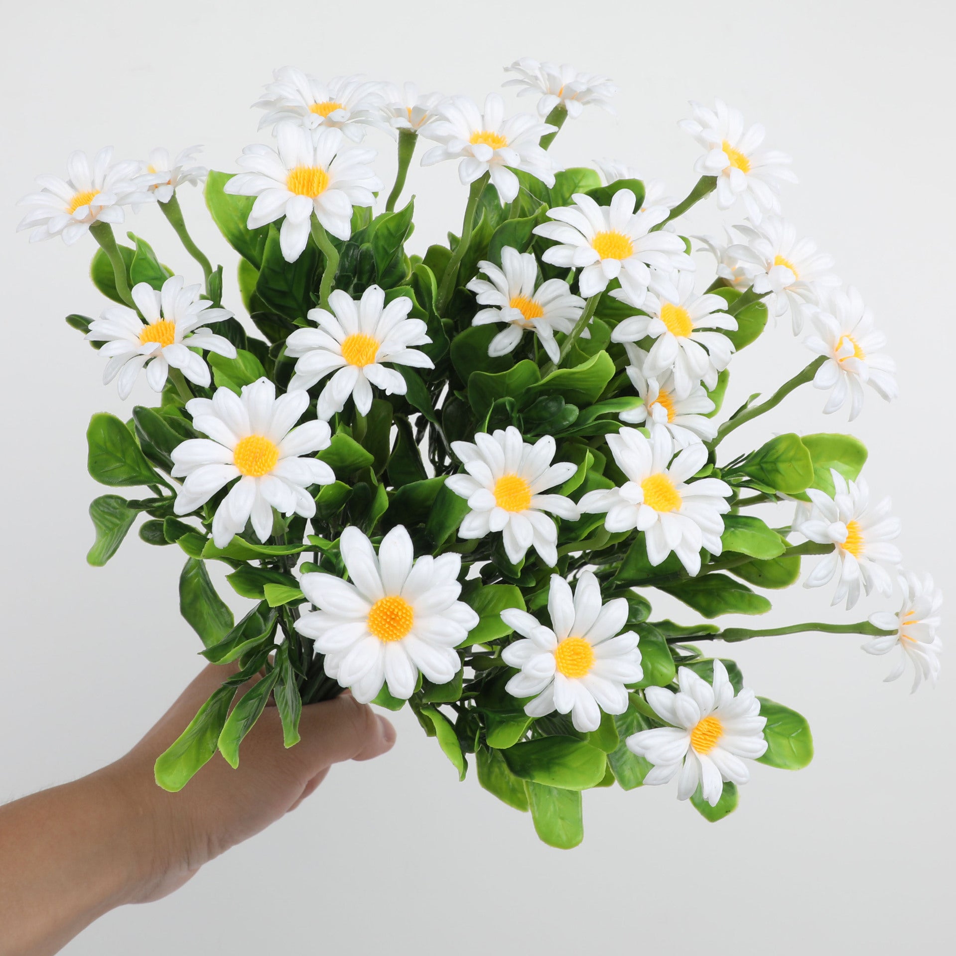 8 Bunde UV-beständige künstliche Chrysanthemen – Kunstblumen für Außen- und Innendekoration